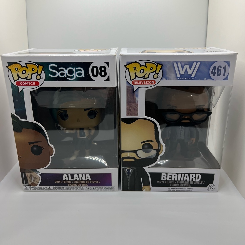 Funko Pop Alana and Bernard Figures